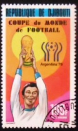 Selo postal de Djibouti de 1978 WC 1978 Argentina