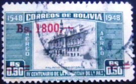 Selo postal da Bolívia de 1957 Consistorial Palace