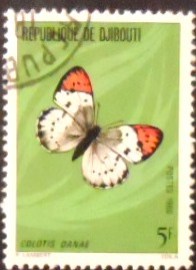 Selo postal de Djibouti de 1980 Crimson Tip