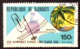 Selo postal de Djibouti de 1980 Winter sports equipment