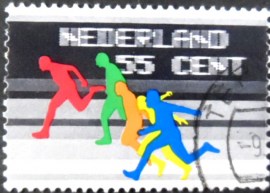 Selo postal da Holanda de 1976 K.N.A.U.five Runners
