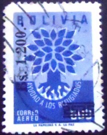 Selo postal da Bolívia de 1962 World Refugee Year 1200