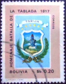 Selo postal da Bolívia de 1968 Arms of Tarija 20