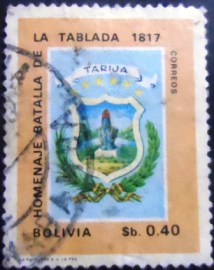 Selo postal da Bolívia de 1968 Arms of Tarija 40