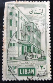 Selo postal do Líbano de 1960 Postal Administration Building