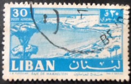 Selo postal do Líbano de 1961 Bay of Maameltein