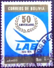 Selo postal da Bolívia de 1975 LAB-Emblem