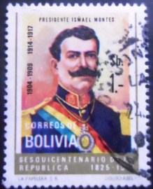 Selo postal da Bolívia de 1975 Ismael Montes