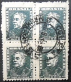 Quadra de selos postais do Brasil de 1956 Duque de Caxias 2