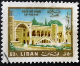 Selo postal do Líbano de 1966 Beit-en-Din Palace
