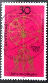 Selo postal da Alemanha de 1971 Anniversary of Johannes Kepler