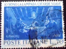 Selo postal da Itália de 1962 Familiar Scene