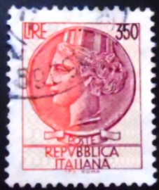 Selo postal da Itália de 1972 Coin of Syracuse 350