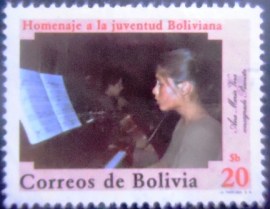 Selo postal da Bolívia de 1982 Ana Maria Vera
