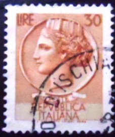 Selo postal da Itália de 1960 Coin of Syracuse 30
