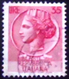 Selo postal da Itália de 1953 Coin of Syracuse 35