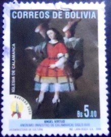 Selo postal da Bolívia de 2000 Angel of virtue