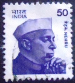 Selo postal da Índia de 1983 Jawaharlal Nehru