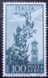 Selo postal da Itália de 1948 Tower of Campidoglio
