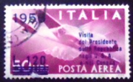Selo da Itália de 1956 Visit of President of the Republic U.S. and Canada