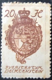 Selo postal de Liechtenstein de 1920 Landammänner
