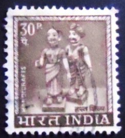 Selo postal da Índia de 1967 Indian Dolls
