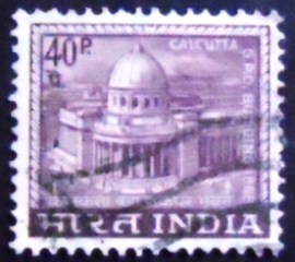 Selo postal da Índia de 1968 Calcutta G.P.O. Building