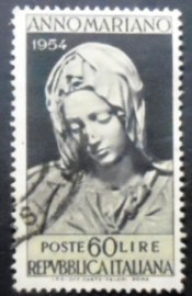 Selo postal da Itália de 1954 Pieta Michelangelo