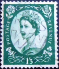 Selo postal do Reino Unido de 1960 Queen Elizabeth II 1'3