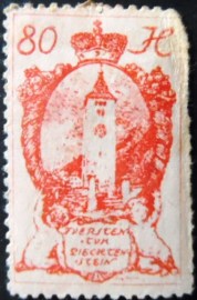 Selo postal de Liechtenstein de 1920 Church spire