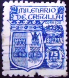Selo postal da Espanha de 1944 Millenary of Castille