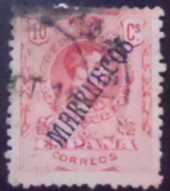 Selo postal da Espanha de 1914 Overprint MARRUECOS