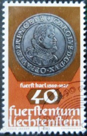 Selo postal de Liechtenstein de 1978 Prince Karl I