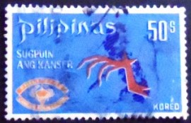Selo postal das Filipinas de 1970 Crab