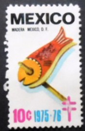 Selo postal do México de 1975 Madera Mexico