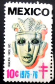Selo postal do México de 1975 Hojalata Taxco