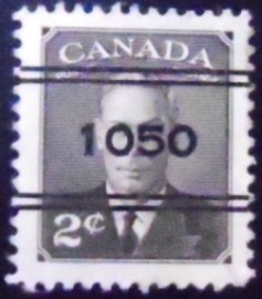 Selo postal do Canadá de 1951 King George VI Precancel 1050