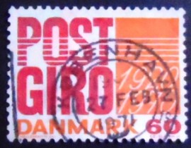 Selo postal da Dinamarca de 1970 Postgiro