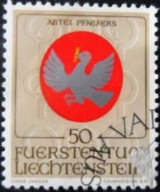 Selo postal de Liechtenstein de 1969 Pfaefers Abbey