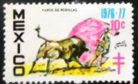 Selo postal do México de 1976 Farol Rodillas