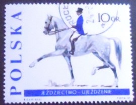 Selo postal da Polônia de 1967 Dressage