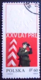 Selo postal da Polônia de 1969 Frontier Guard and Embossed Arms of Poland
