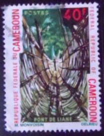 Selo postal de Camarões de 1971 Vine Bridge
