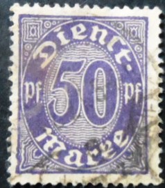 Selo postal do Reino Alemão de 1920 Official Stamps