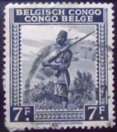 Selo postal do Congo Belga de 1942 Soldier