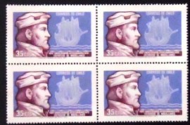 Quadra de selos postais do Chile de 1971 Fernando Magallanes