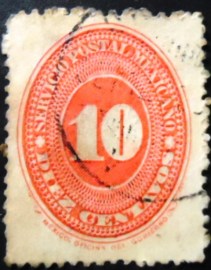 Selo postal do México de 1887 Numeral of value 5