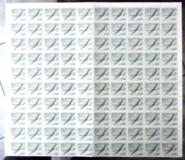 Folha de selos postais Correio Aéreo do Chile de 1963 Douglas DC6