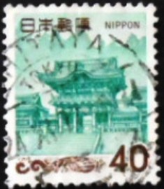 Selo postal do Japão de 1968 Yomei Gate to the Mausoleums of the Tokugawa Shoguns