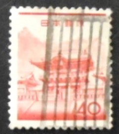 Selo postal do Japão de 1962 Yomei-mon in Nikko